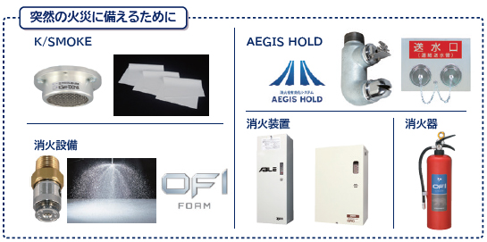 突然に火災に備えるために